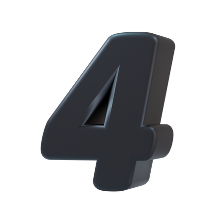 Numéro 4  3D Icon