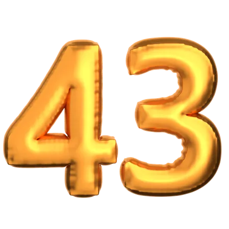 Numéro 43  3D Icon