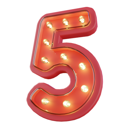 Número 5  3D Icon