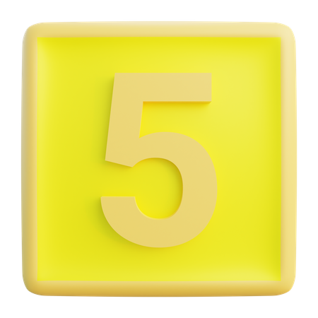 Número 5  3D Icon