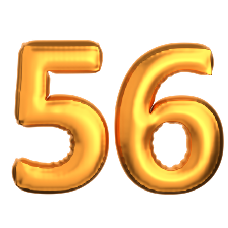 Número 56  3D Icon