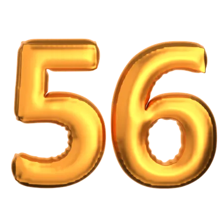 Número 56  3D Icon