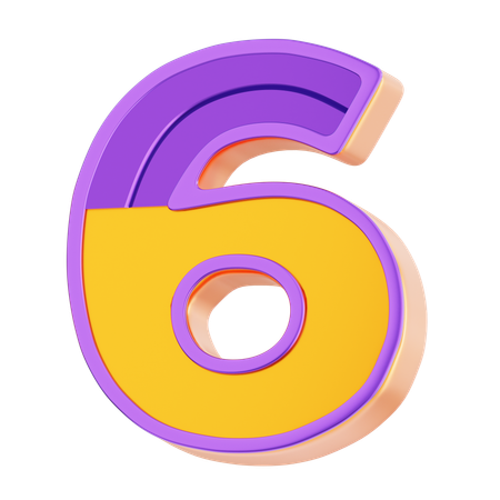 Número 6  3D Icon