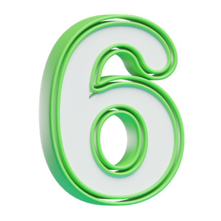Numéro 6  3D Icon