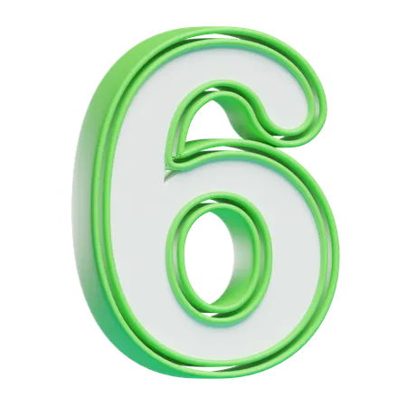 Numéro 6  3D Icon