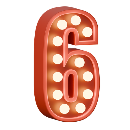 Numéro 6  3D Icon