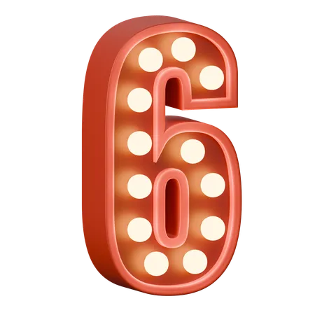Numéro 6  3D Icon