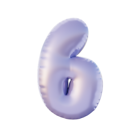 Número 6  3D Icon