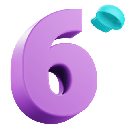 Numéro 6  3D Icon