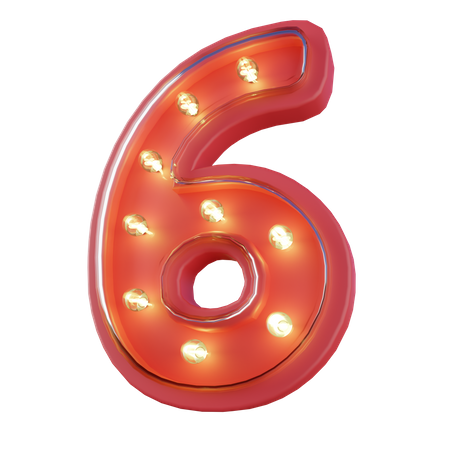 Número 6  3D Icon