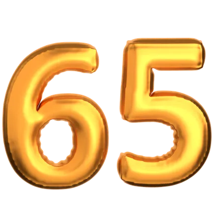 Numero 65  3D Icon