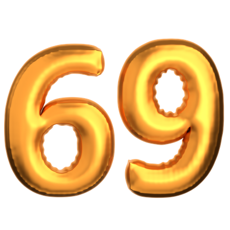 Número 69  3D Icon