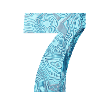 Numero 7  3D Icon