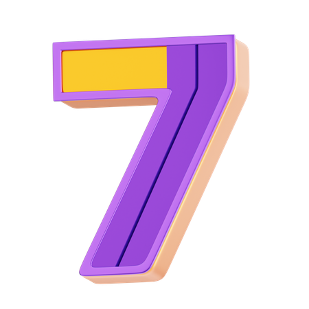 Numero 7  3D Icon