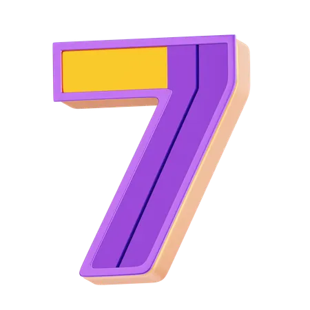 Numero 7  3D Icon