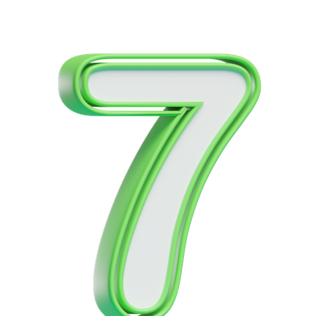 Numéro 7  3D Icon