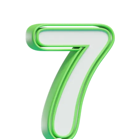 Numéro 7  3D Icon