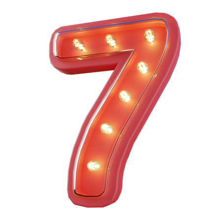 Numero 7  3D Icon