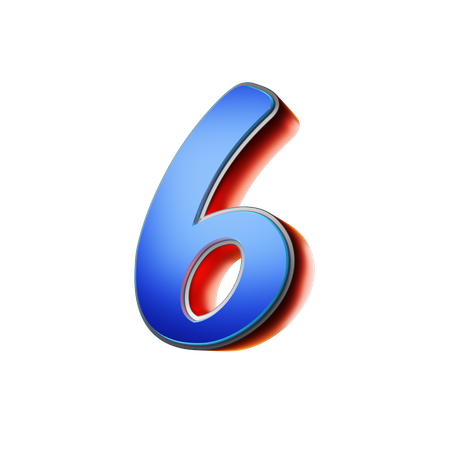 Tipografia número 7  3D Icon