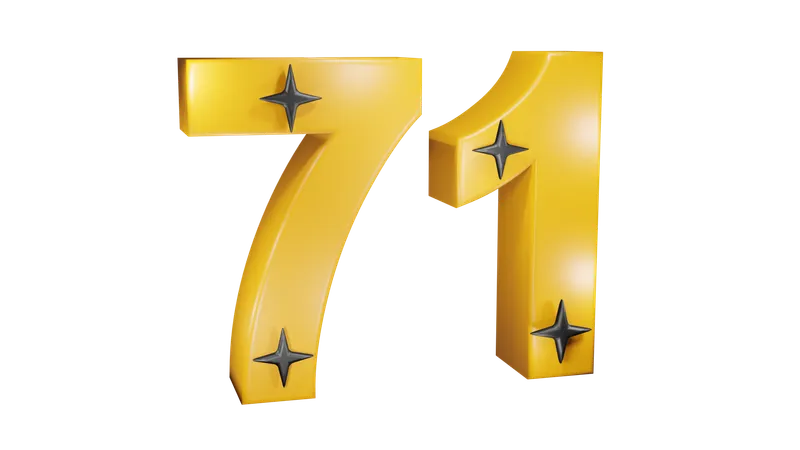 Numero 71  3D Icon