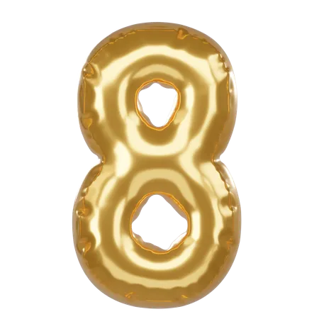 Numero 8  3D Icon