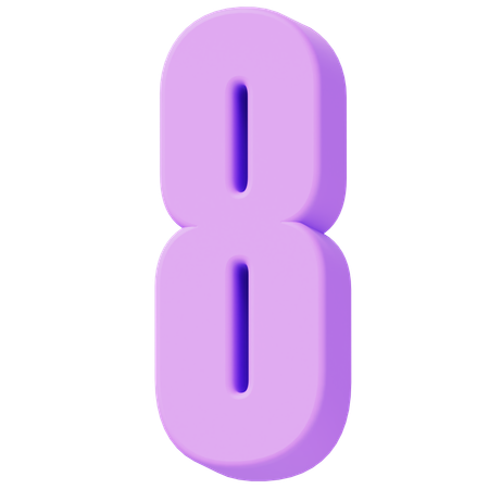 Numéro 8  3D Icon