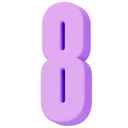 Numéro 8  3D Icon