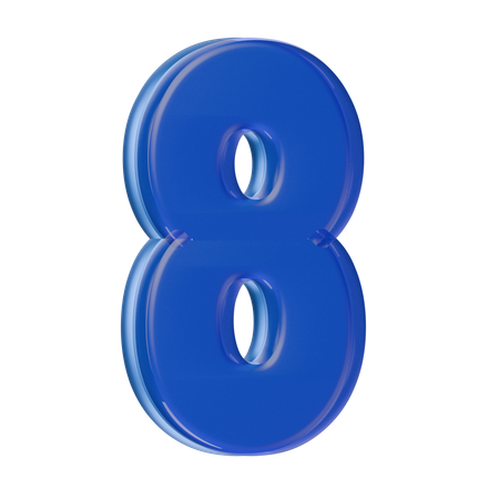 Numéro 8  3D Icon