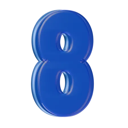 Numéro 8  3D Icon