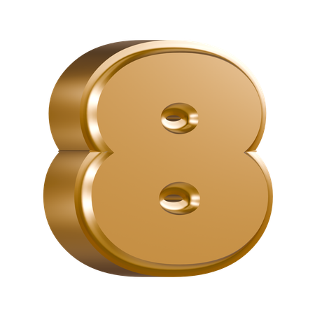 Numéro 8  3D Icon