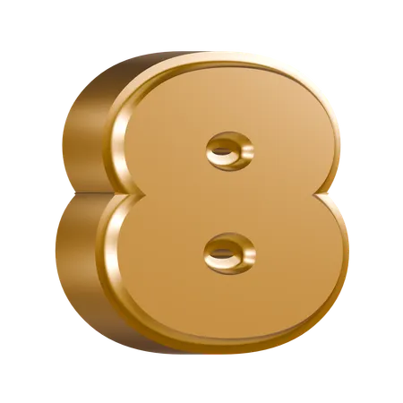 Numéro 8  3D Icon