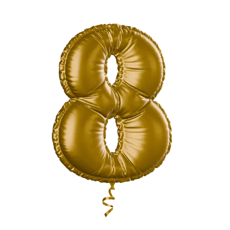 Numéro 8  3D Icon