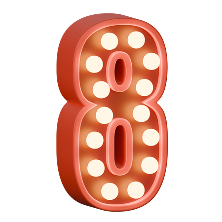 Numéro 8  3D Icon