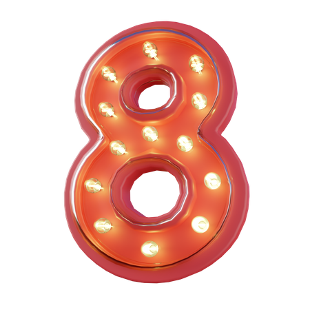 Numero 8  3D Icon