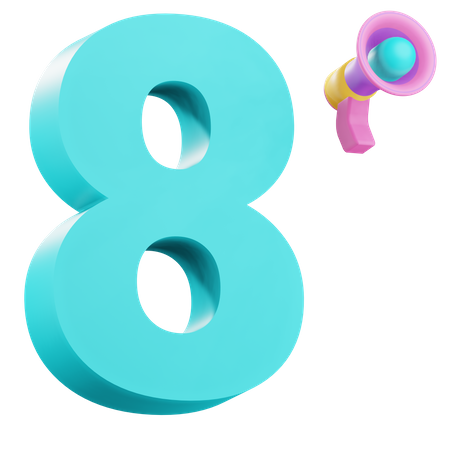 Numero 8  3D Icon