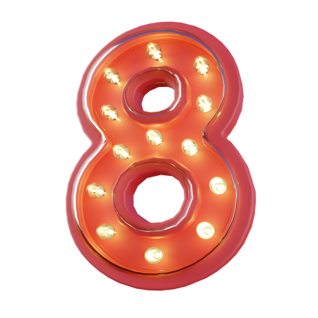 Número 8  3D Icon