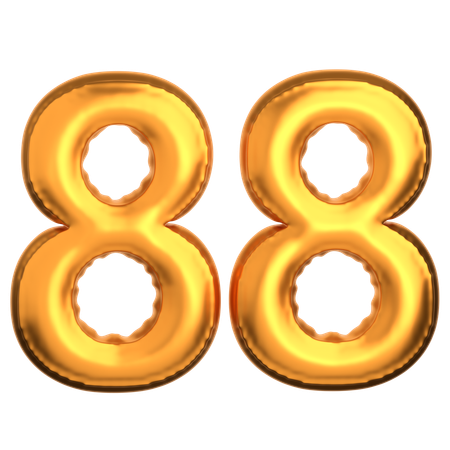 Numero 88  3D Icon