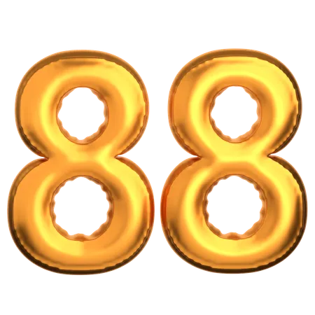 Numero 88  3D Icon