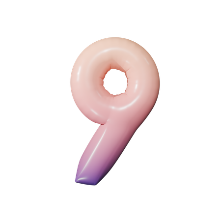 Numéro 9  3D Icon