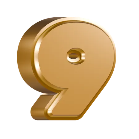 Numéro 9  3D Icon