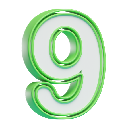 Numéro 9  3D Icon