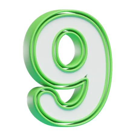 Numéro 9  3D Icon