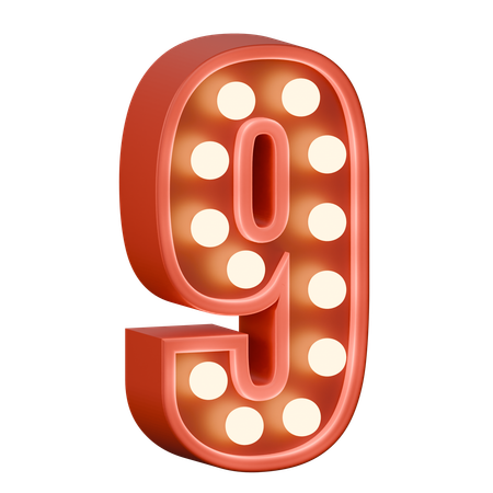 Numéro 9  3D Icon