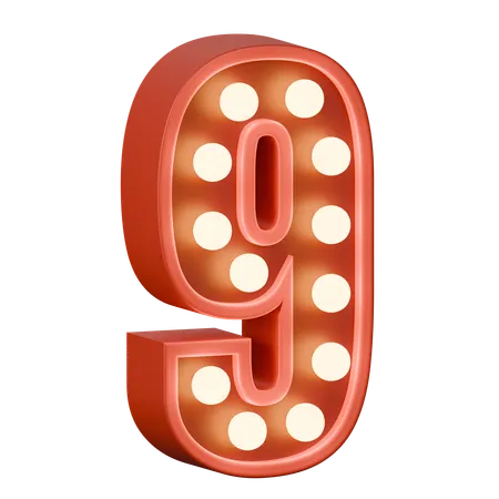 Numéro 9  3D Icon