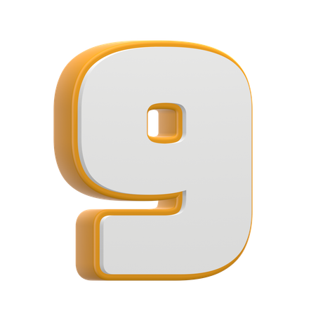 Numéro 9  3D Icon