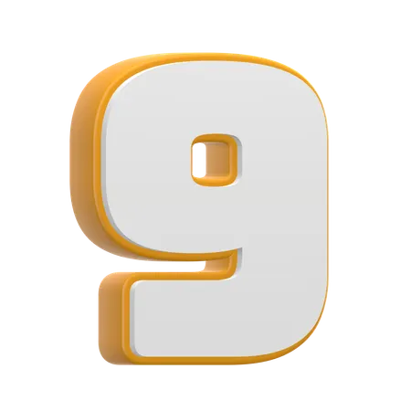 Numéro 9  3D Icon