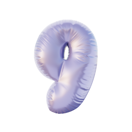 Número 9  3D Icon