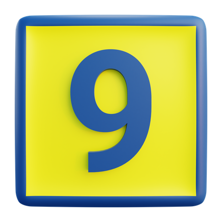 Número 9  3D Icon