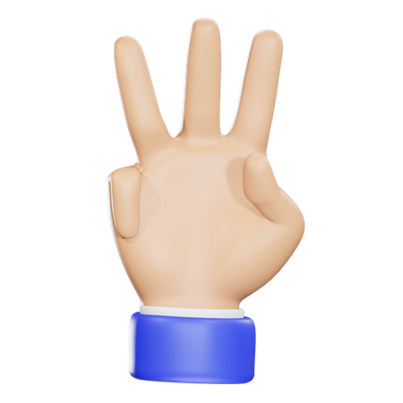 Mano del árbol de números  3D Icon