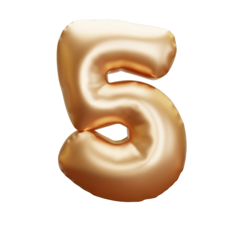 Número cinco  3D Icon